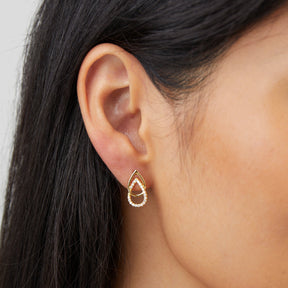 Earrings : Oorbellen Goud - Mara Teardrop 5 Cm in van Pantino