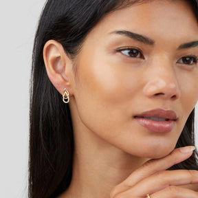 Earrings : Oorbellen Goud - Mara Teardrop 5 Cm in van Pantino