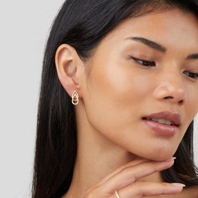 Earrings : Oorbellen Goud - Mara Teardrop 5 Cm in van Pantino