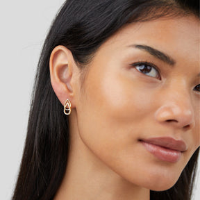 Earrings : Oorbellen Goud - Mara Teardrop 5 Cm in van Pantino