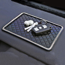 Car Dashboard Mat : Anti-Slip Mat Auto Wit Kristal - Telefoon Stabiel Houden - PVC in wit kristal van Pantino