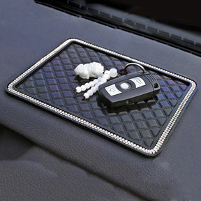 Car Dashboard Mat : Anti-Slip Mat Auto Wit Kristal - Telefoon Stabiel Houden - PVC in wit kristal van Pantino