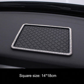 Car Dashboard Mat : Anti-Slip Mat Auto Wit Kristal - Telefoon Stabiel Houden - PVC in van Pantino
