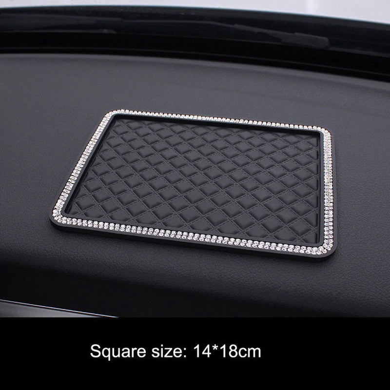 Car Dashboard Mat : Anti-Slip Mat Auto Wit Kristal - Telefoon Stabiel Houden - PVC in van Pantino