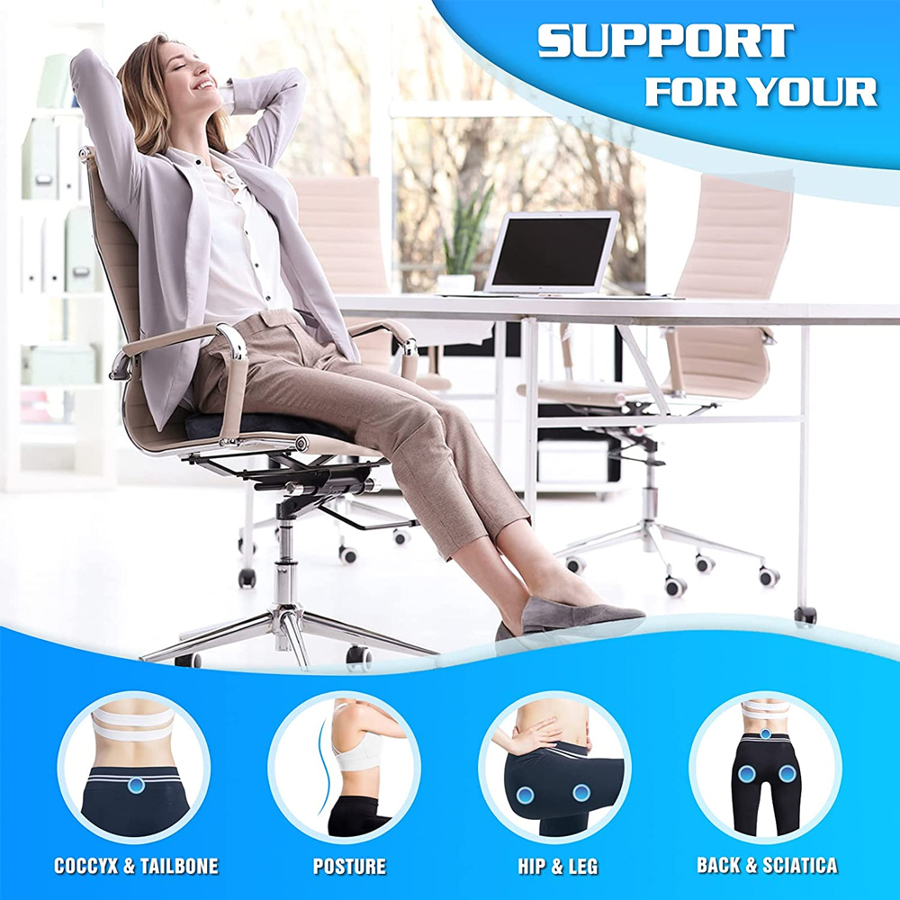 Ortho Comfort Seat | Riduce i dolori alle anche e alla schiena - € : Orthopedisch Ergonomisch Kussen van Traagschuim voor Bureaustoel en Auto - Verlichting Rug-/Heuppijn in van Pantinoshop