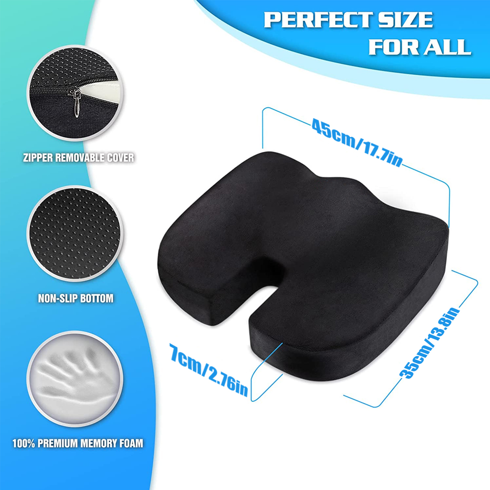 Ortho Comfort Seat | Riduce i dolori alle anche e alla schiena - € : Orthopedisch Ergonomisch Kussen van Traagschuim voor Bureaustoel en Auto - Verlichting Rug-/Heuppijn in van Pantinoshop