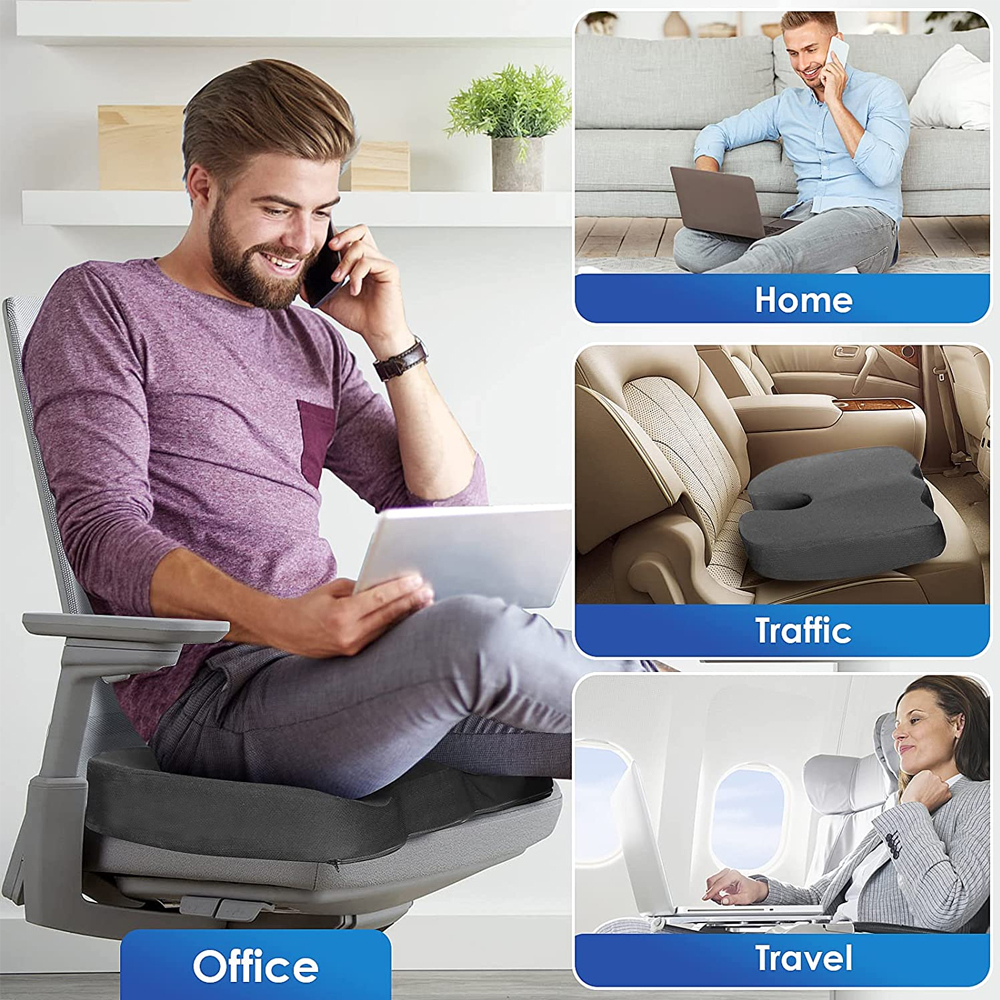 Ortho Comfort Seat | Riduce i dolori alle anche e alla schiena - € : Orthopedisch Ergonomisch Kussen van Traagschuim voor Bureaustoel en Auto - Verlichting Rug-/Heuppijn in van Pantinoshop