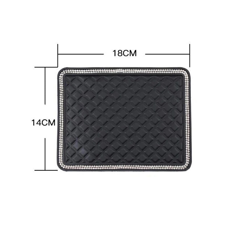 Car Dashboard Mat : Anti-Slip Mat Auto Wit Kristal - Telefoon Stabiel Houden - PVC in van Pantino