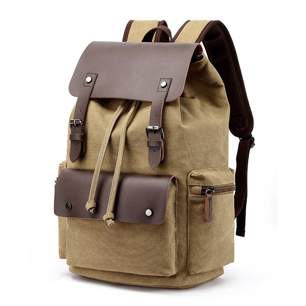 bags : Rugzak Heren Khaki - Canvas-Laptoprugzak voor voor Dagelijks Gebruik in Khaki van Pantino