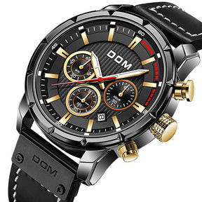 watches : Horloge Heren Bruin Rosegoud - Lichtgevend Sporthorloge in Zwart van Pantino