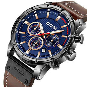 watches : Horloge Heren Bruin Rosegoud - Lichtgevend Sporthorloge in Bruin blauw van Pantino