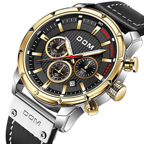 watches : Horloge Heren Bruin Rosegoud - Lichtgevend Sporthorloge in Zwart goud van Pantino
