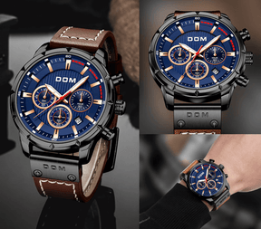 watches : Horloge Heren Bruin Rosegoud - Lichtgevend Sporthorloge in van Pantino
