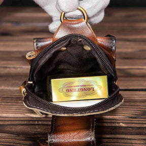 Belt Bag : Heuptasje voor heren in zwart leer – Elegant en praktisch voor dagelijks gebruik in van Pantino