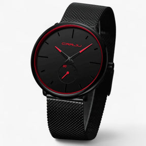 watches : Horloge Heren Zwart Blauw - Crjju Dunne Moderne in van Pantino