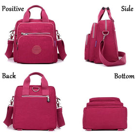 bags : Crossbody Tas Dames Zwart - 3-in-1 Waterdicht Multifunctioneel - Nylon in van Pantino