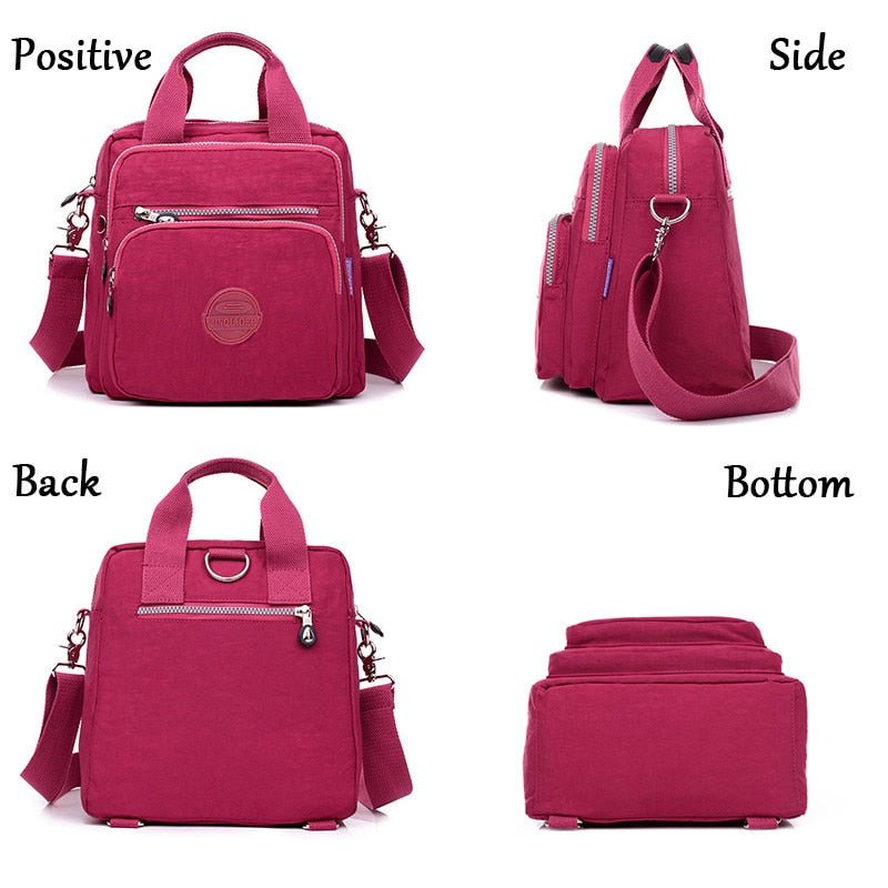 bags : Crossbody Tas Dames Zwart - 3-in-1 Waterdicht Multifunctioneel - Nylon in van Pantino