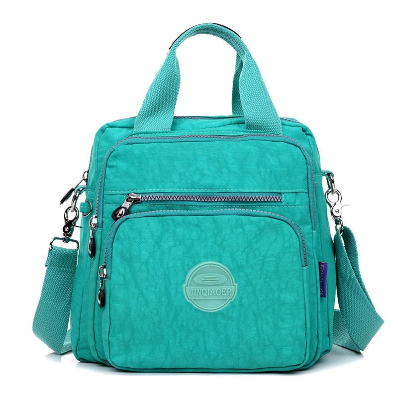 bags : Crossbody Tas Dames Zwart - 3-in-1 Waterdicht Multifunctioneel - Nylon in Turquoise van Pantino