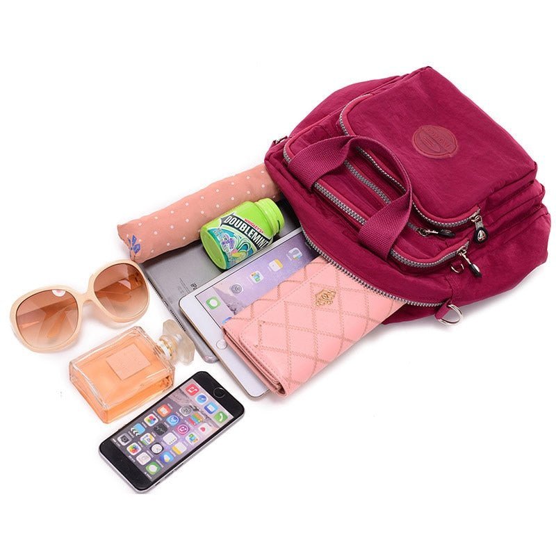 bags : Crossbody Tas Dames Zwart - 3-in-1 Waterdicht Multifunctioneel - Nylon in van Pantino