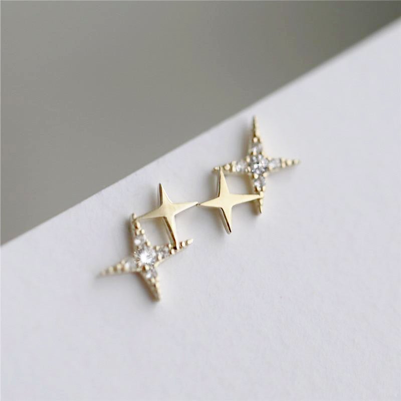 Earrings : Midnight Magic Studs Goud 7cm in van Pantino