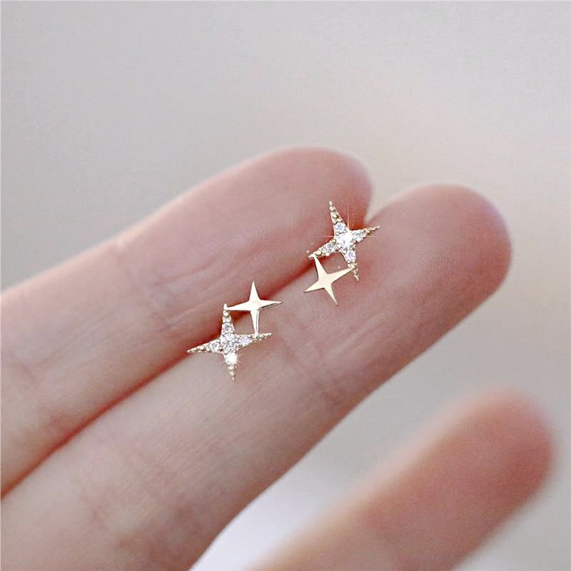 Earrings : Midnight Magic Studs Goud 7cm in Goud van Pantino
