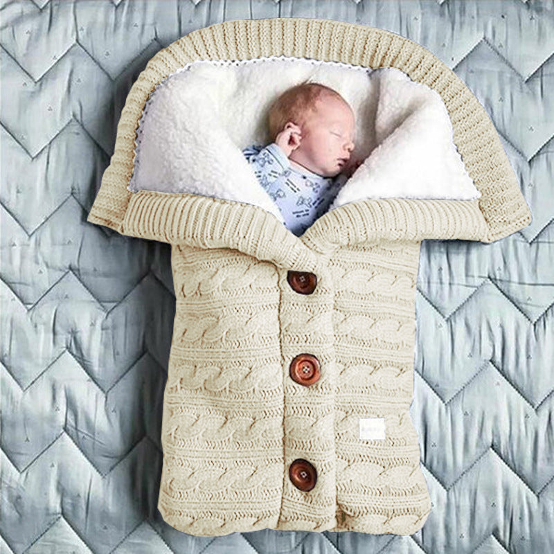 other : Baby Slaapzak Roze - Comfortabel Warm Veilig Slapen - Katoen in Khaki van Pantino