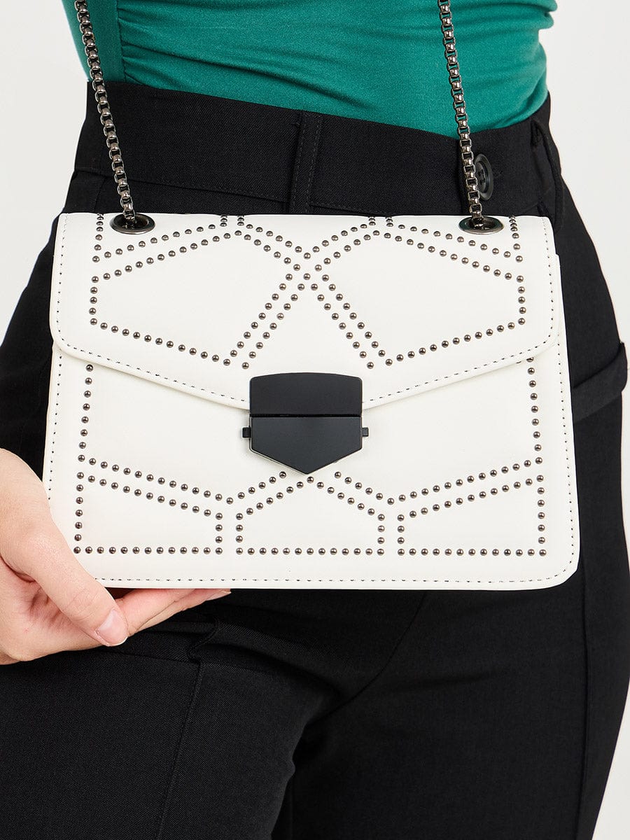 bags : Missa Crossbody Shoulder Bag in white van Pantino