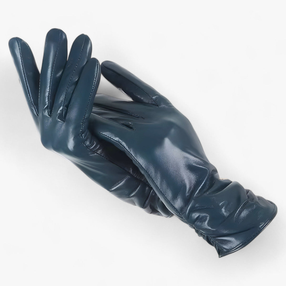 Sheepskin Gloves : Schapenvellen Handschoenen voor Vrouwen Dames - K Klasiek Stijl en Winterbescherming - Blauw Lac in Blauw Lac van Pantino