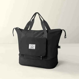 Travel Bag : Opvouwbare Reistas met Uitvouwbare Bodem voor Georganiseerd Reizen in Zwart van Loranza