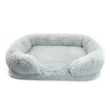pets : Luxe Pluizig Hondenbed in Grijs van Pantino