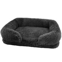 pets : Luxe Pluizig Hondenbed in Houtskool van Pantino