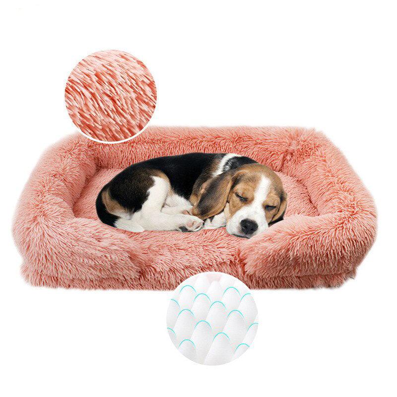 pets : Luxe Pluizig Hondenbed in Roze van Pantino