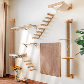 pets : Kattenklimplank Wandmontage - Krabpaal Instinct Training - Hout in van Pantino