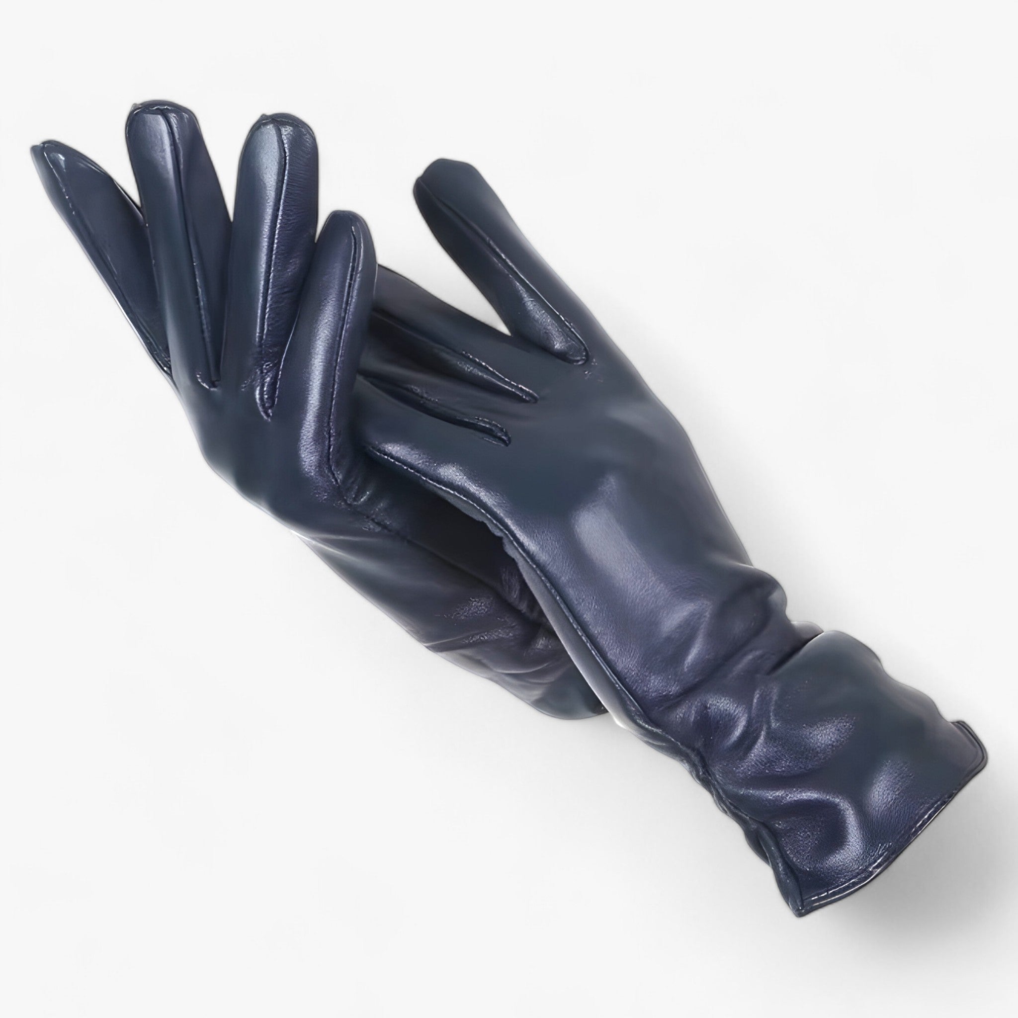 Sheepskin Gloves : Schapenvellen Handschoenen voor Vrouwen Dames - K Klasiek Stijl en Winterbescherming - Blauw Lac in Marine Blauw van Pantino