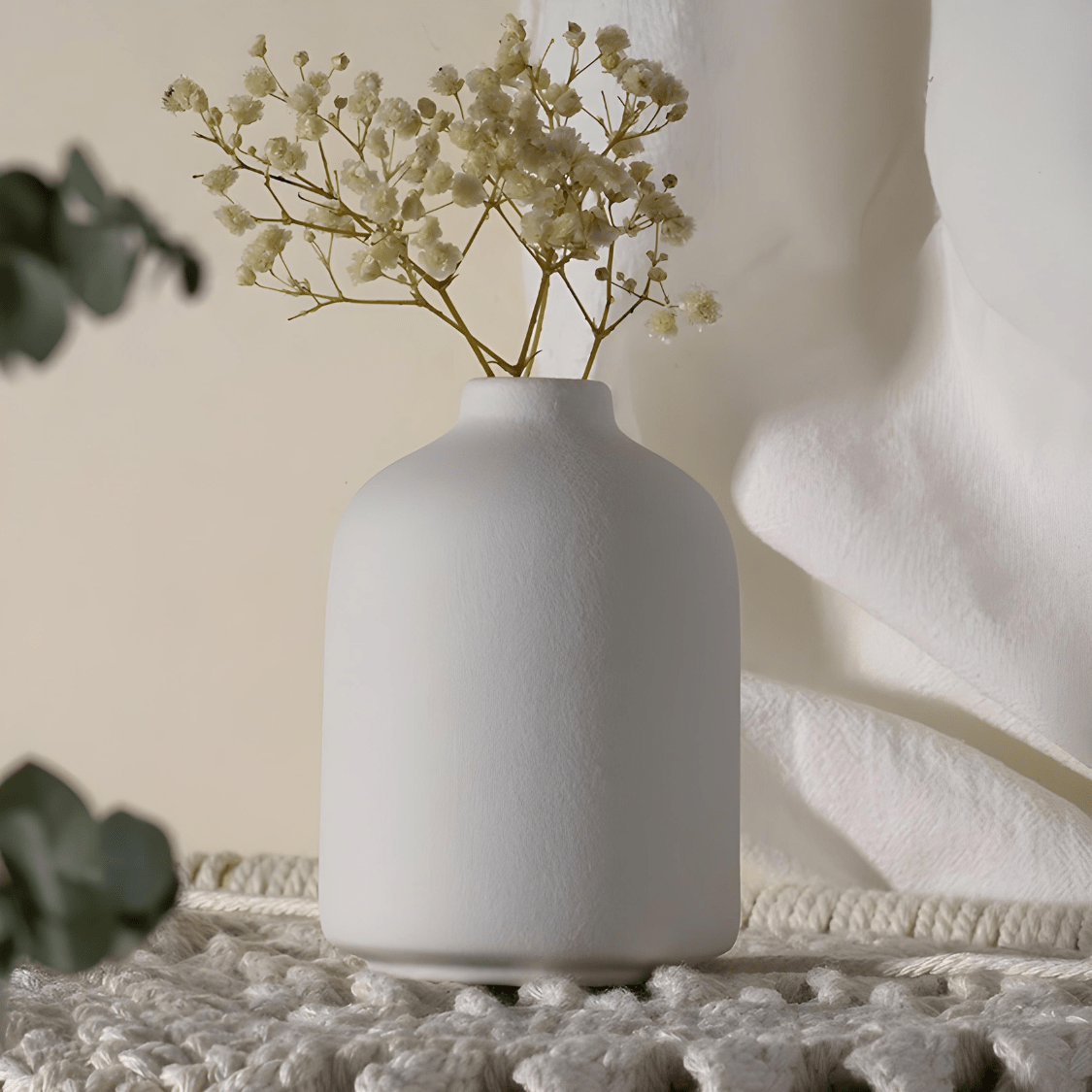 Woondecoratie : Vaas Set Keramiek - 2-Delig Woondecoratie - Minimalistisch in van Pantino