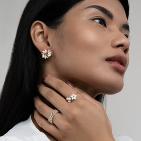Earrings : Oorbellen Roze - Golden Opal in van Pantino