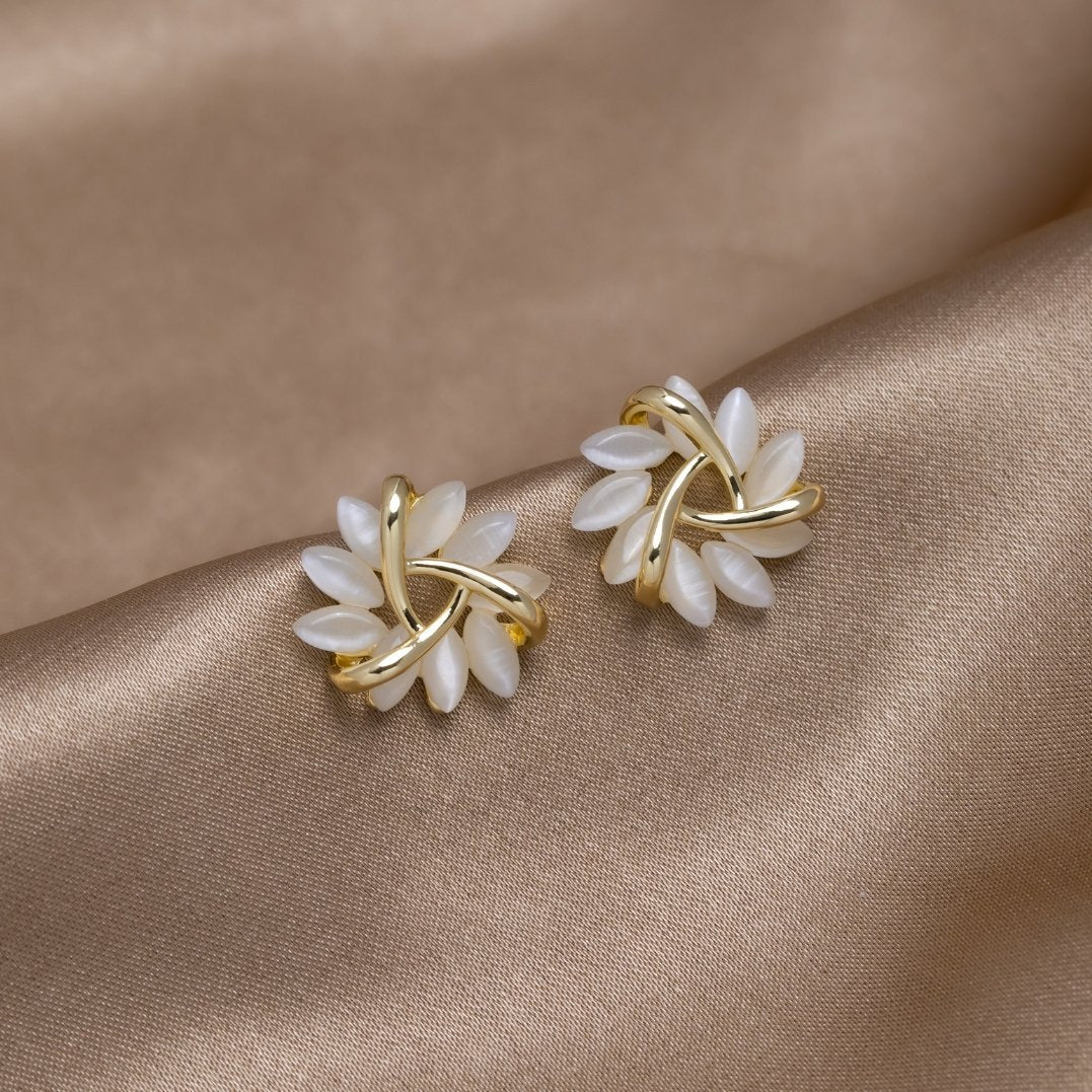 Earrings : Oorbellen Roze - Golden Opal in van Pantino