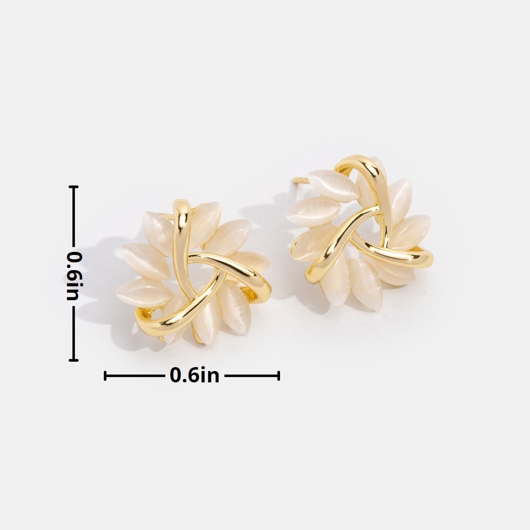 Earrings : Oorbellen Roze - Golden Opal in van Pantino
