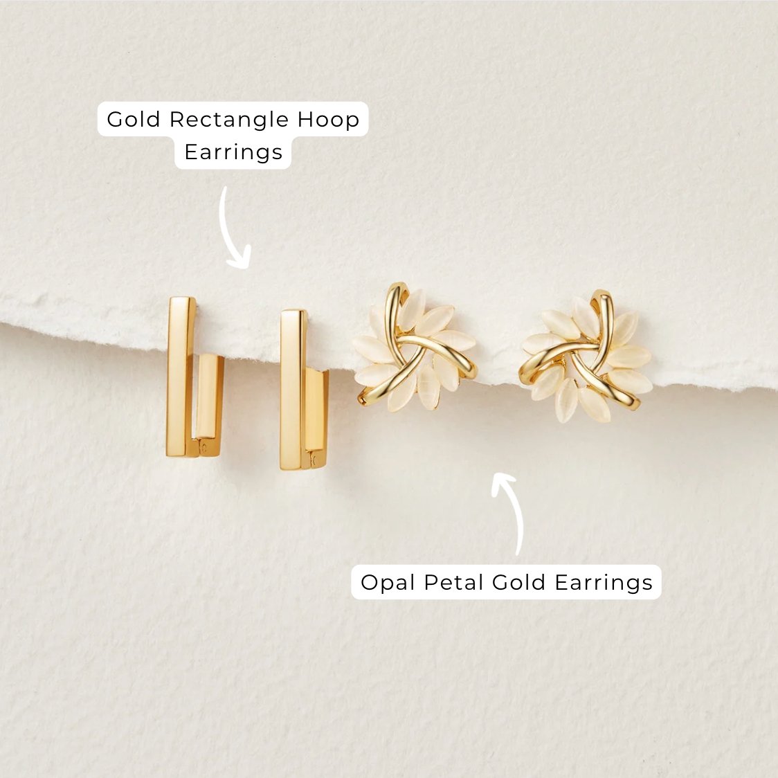 Earrings : Oorbellen Roze - Golden Opal in van Pantino