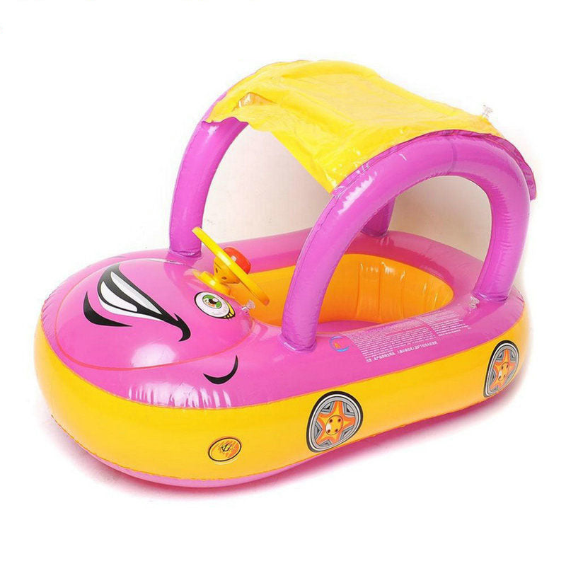 other : Opblaasauto Kinderen Donkerblauw - Speelgoed Baby Peuters - PVC in Roze van Pantino