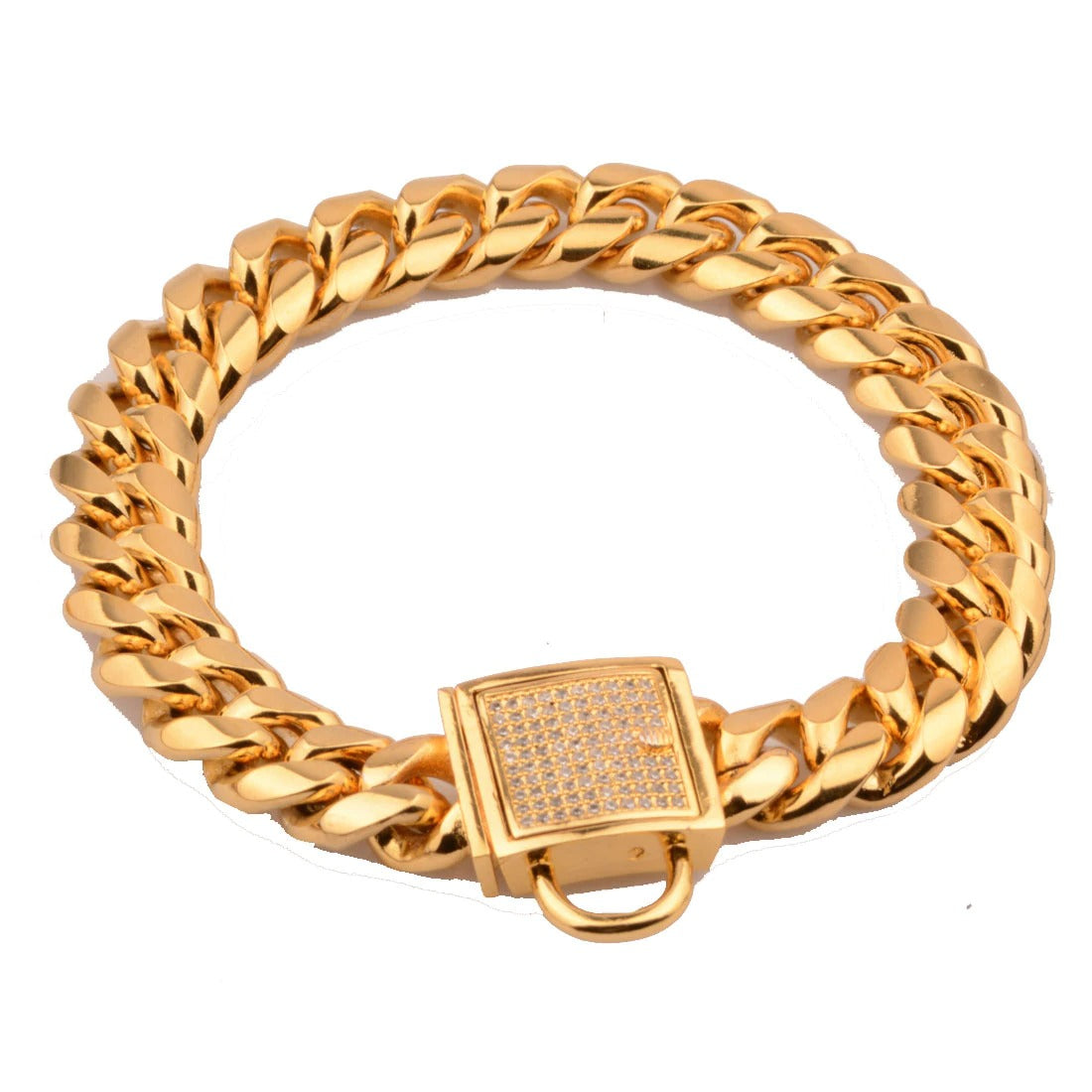 pets : BlingBling - Metalen Honden Ketting - Zilver met Diamand in van Pantino