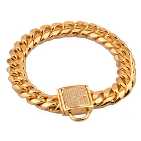 pets : BlingBling - Metalen Honden Ketting - Zilver met Diamand in van Pantino