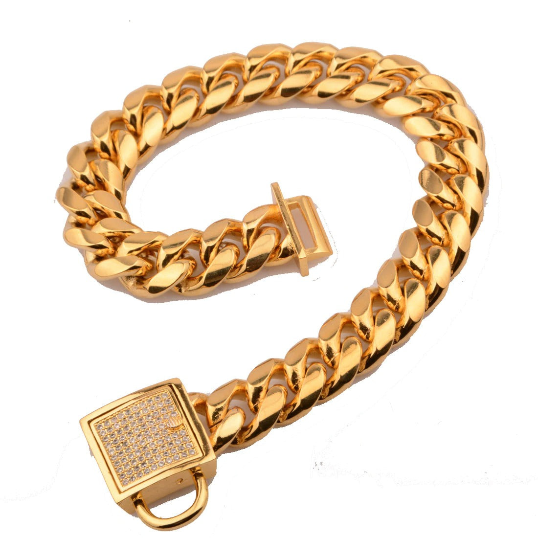 pets : BlingBling - Metalen Honden Ketting - Zilver met Diamand in van Pantino