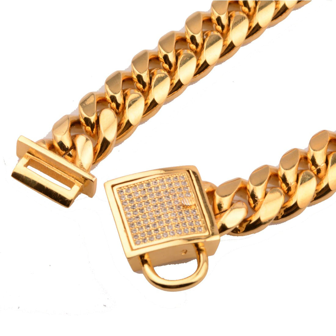 pets : BlingBling - Metalen Honden Ketting - Zilver met Diamand in van Pantino