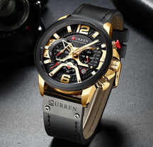watches : Horloge Heren Zwart - Curren Polshorloge voor Rose + in Goud + Zwart van Pantino