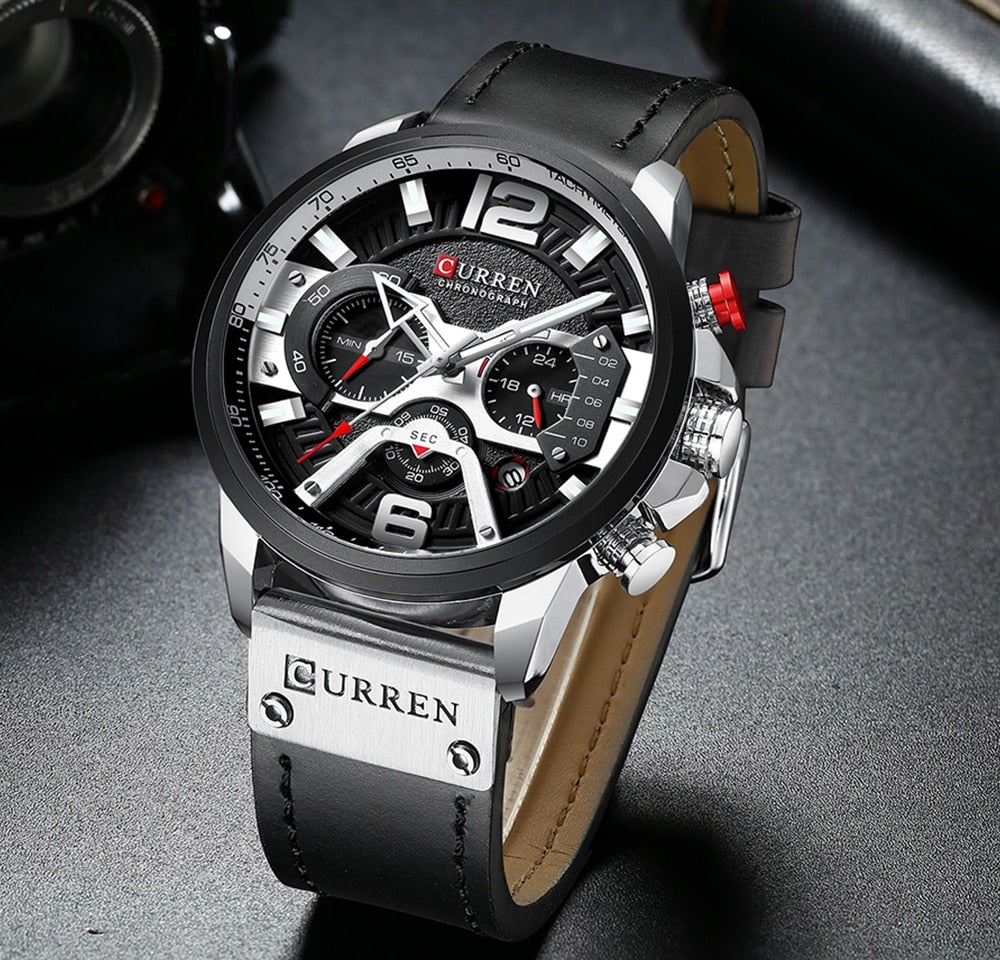 watches : Horloge Heren Zwart - Curren Polshorloge voor Rose + in Zilver + Zwart van Pantino