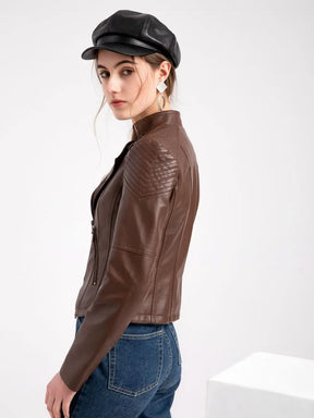 Jacket : Jas Imitatieleer - Zwart in van Pantino