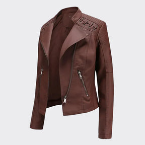Jacket : Jas Imitatieleer - Zwart in Bruin van Pantino