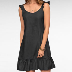 Dress : Jurk Zwart - Summerjurk in Zwart van Pantino