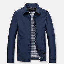 Bomber Jacket : Jack Heren Zwart - Moderne Bomberjack in Blauw van Pantino